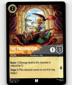 Disney Lorcana The Troubadour - Musical Narrator 11/204 - Archazia's Island - Image 1