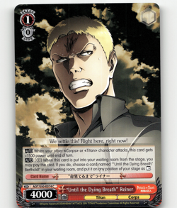 Weiss Schwarz - "Until the Dying Breath" Reiner - Attack on Titan Vol. 2 - Image 1