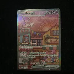 Pokemon TCG Mew Ex SVP 053 Scarlet & Violet Promo Full Art Holo Psychic Card - Image 1