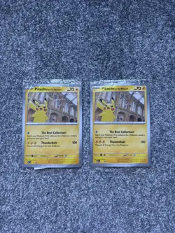 2 x Pikachu At The Museum Promo Jumbo Card - Image 1