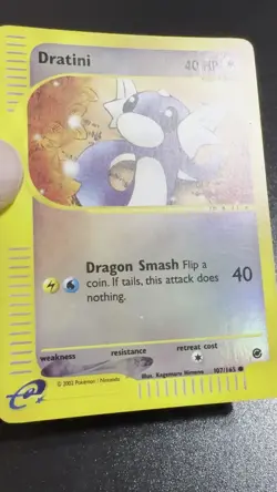 Pokemon TCG Dratini Expedition Common Card 107/165 Reverse Holo - Image 2