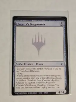 Chandra's Dragonmech - Playtest Card from MagicCon Chicago 2025 Unknown Event - Image 1