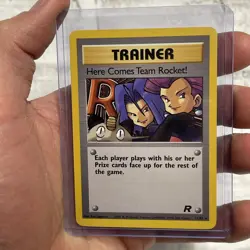 Pokemon Card Here Comes Team Rocket! 71/82 Team Rocket Regular Rare WOTC LP+ - Image 1