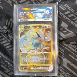Pokemon Card Lugia VSTAR 211/195 Silver Tempest Graded Ace 10 Gold Secret Rare - Image 1