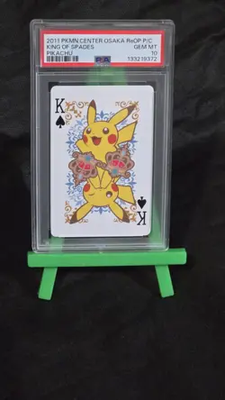 Pokemon 11 Pikachu King Of Spades Pokemon Center Osaka ReOP Playing Card PSA 10 - Image 1