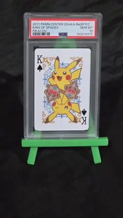 Pokemon 11 Pikachu King Of Spades Pokemon Center Osaka ReOP Playing Card PSA 10 - Image 2