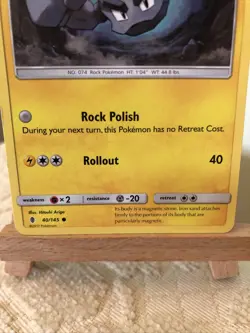 Pokemon Trading Card Game Alolan Geodude SM Guardians Rising Card #40/145 - Image 4