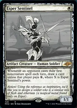MTG ESPER SENTINEL FOIL EXC - SENTINELLA DI ESPER - MH2 EXTRA EN - MAGIC - Image 1