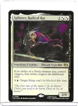 Splinter, Radical Rat #169 Foil R - Teenage Mutant Ninja Turtles TMNT - MTG - Image 1