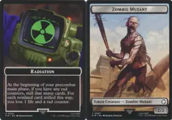 MTG Universes Beyond: Fallout - Radiation & Zombie Mutant 2/2 [Token] - Image 1