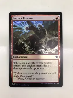 Impact Tremors Foil MTG Magic the Gathering Card NM Near Mint FDN - Image 1