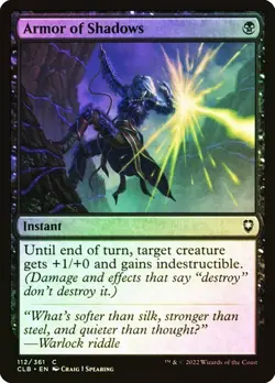 Armor of Shadows FOIL - 112/361 - Common - Commander Legends CLB MTG - Image 1