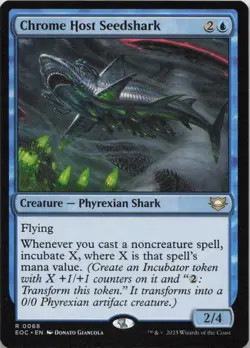 Chrome Host Seedshark R Commander: Edge of Eternities 68 NM MTG - Image 1