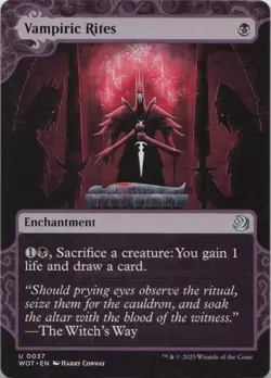 Vampiric Rites U Wilds of Eldraine: Enchanting Tales 37 NM MTG - Image 1