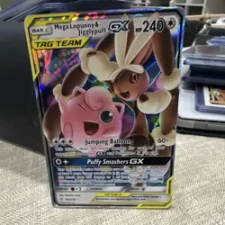 Pokemon Mega Lopunny & Jigglypuff GX 165/236 Sm-Cosmic Eclipse Ultra Rare Holo … - Image 1