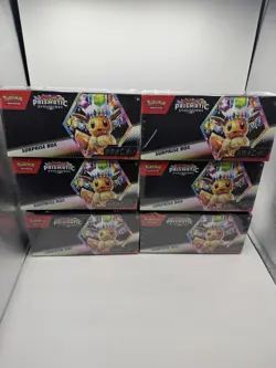 Lot of 6 Pokemon Prismatic Evolutions Surprise Box Factory Sealed - Ships ASAP - Image 1