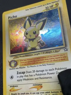 Pokemon TCG Pichu 12/111 Holo Rare Neo Genesis 2000 SWIRLS - Image 3