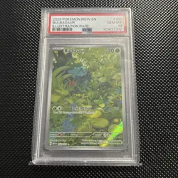 2023 POKEMON MEW EN-151 ILLUSTRATION RARE #166 BULBASAUR PSA 10 - Image 1