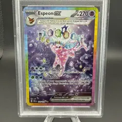 2025 Pokemon Prismatic Evolutions PRE Espeon EX #155/131 SIR PSA 10 Gem Mint - Image 3