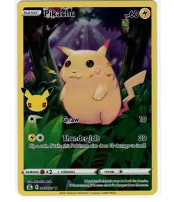 FULL ART Pikachu 005/025 Pokemon 25th Anniversary Celebrations Holo Foil !!!. - Image 1
