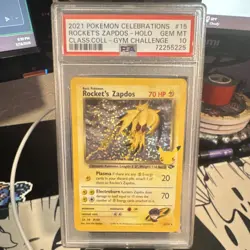 2021 Pokemon Rocket's Zapdos 15/132 Holo Classic Collection Celebrations PSA 10 - Image 1