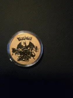 Pokemon Charizard Gold Metal Commemorative Coin Set 2 Collectible Coins - Image 2
