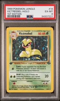 1999 POKEMON JUNGLE 1ST ED #14 VICTREEBEL-HOLO PSA 6 - Image 1