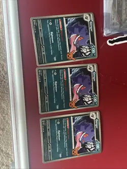 Lot 3 Pokemon Paldean Fates #057/091 GENGAR Cosmo Holo Halloween Trick Or Trade - Image 2