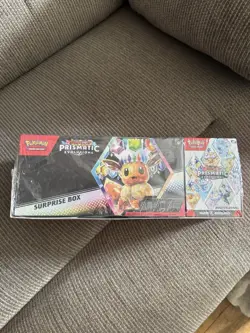 Pokemon Prismatic Evolutions Surprise Box + Booster Bundle Eevee - Image 1