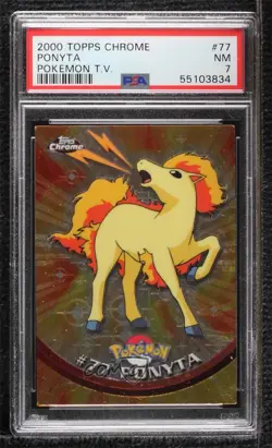 Ponyta Topps Chrome Pokemon TV Animation Edition PSA 7 2000 - Image 1