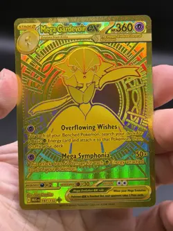 2025 Pokemon Mega Evolutions Mega Gardevoir ex Gold Hyper Rare 187/132 NM - Image 3