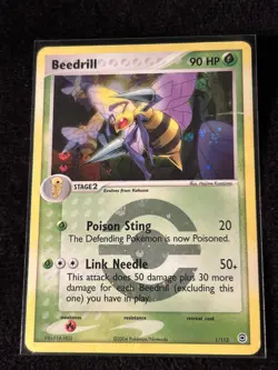 Pokemon Beedrill 1/112 Fire Red Leaf Green Holo Rare HP - Image 1