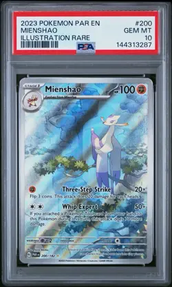 PSA 10 Mienshao 200/182 Illustration Rare Paradox Rift GEM MINT Pokemon - Image 1