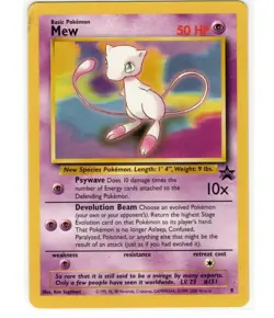 Pokemon TCG: MEW #8 2000 WotC Pokemon League Black Star Promo... - Image 1