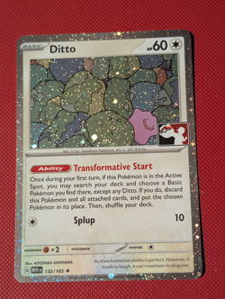Pokemon - Ditto - MEW 132/165 Stamped Holo - 151 Master Set - Prize Pack Series - Image 1