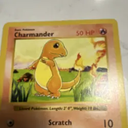 Pokemon TCG Charmander Base Set Shadowless 046/102 50 HP Common Regular English - Image 3
