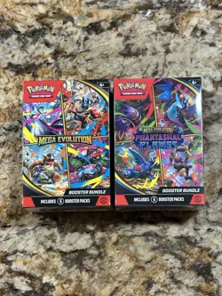 Pokemon TCG Mega Evolution & Phantasmal Flames Booster Bundle Set Sealed New - Image 1
