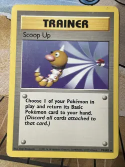 Pokemon TCG - Scoop Up 78/102 - Rare Unlimited - Base Set Unlimited 1999 LP ** - Image 2