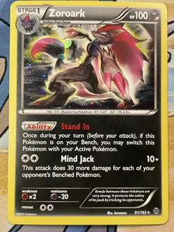 Zoroark 91/162 Cosmos Holo Rare XY Breakthrough Pokemon TCG LP - Image 1