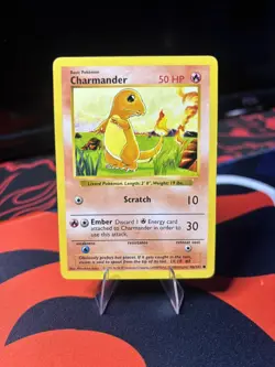Charmander Base Set (Shadowless) Pokemon 046/102 Common LP - Image 1