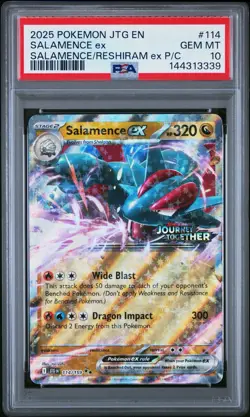PSA 10 Salamence Ex 114 Promo Salamence Reshiram Ex Premium Col GEM MINT Pokemon - Image 1