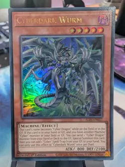 YuGiOh! Cyberdark Wurm ALIN-EN027 Ultra Rare 1st Ed - Image 1