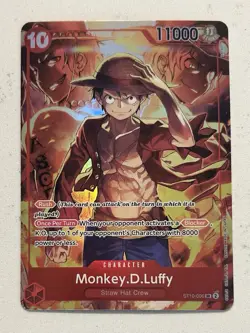 Monkey D Luffy ST10-006 Treasure Booster Promo One Piece TCG - Image 1