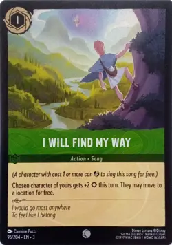 95/204 I WILL FIND MY WAY INTO THE INKLANDS FOIL COMMON DISNEY LORCANA CARD - Image 1