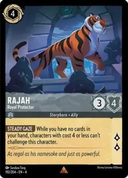 4x Rajah - Royal Protector - 192/204 - Rare NM-Mint Disney Lorcana: Ursula's Ret - Image 1