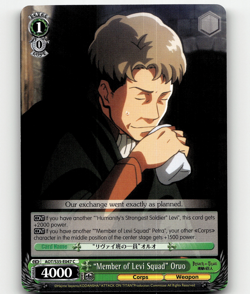 Weiss Schwarz - "Member of Levi Squad" Oruo - Attack on Titan - Image 1