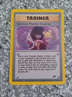 Sabrina's Psychic Control 121/132 Gym Challenge Pokemon Card Bargain - Image 1