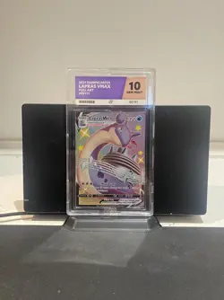 Pokemon Shining Fates Lapras VMAX SV111 Holo Rare Card Ace Grading Gem Mint 10 - Image 1
