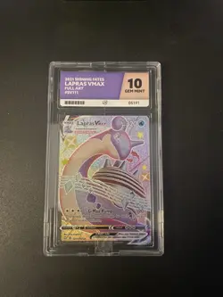 Pokemon Shining Fates Lapras VMAX SV111 Holo Rare Card Ace Grading Gem Mint 10 - Image 2