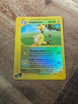 Pokemon Card Aquapolis E Series Reverse Holo Ampharos 1/147 WOTC Rare - Image 1